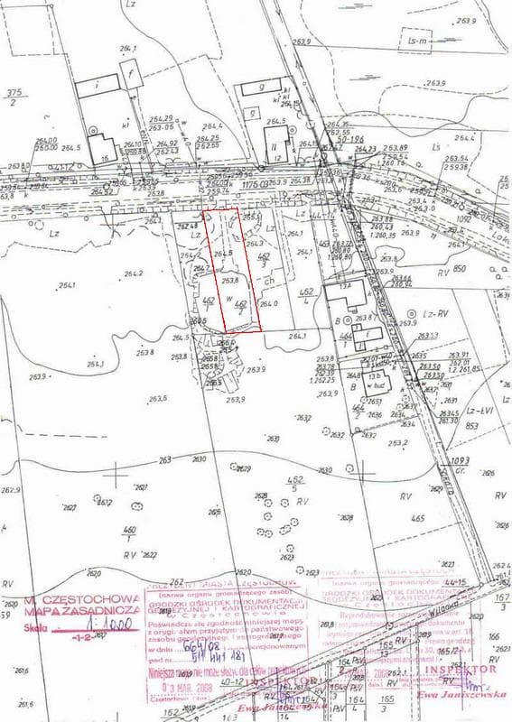 689 m2 - działka bud. - 3